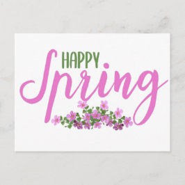 Lycklig Vår // Cute Vår blommor Hälsning Vykort