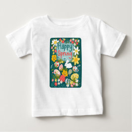 Lycklig Vår Påskägg jagar blomman fält T-Shirt