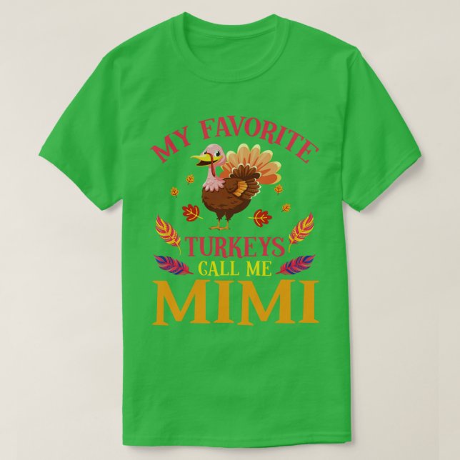 Lycklig vår Thanksgiving: min favoritkalkonring T Shirt (Design framsida)