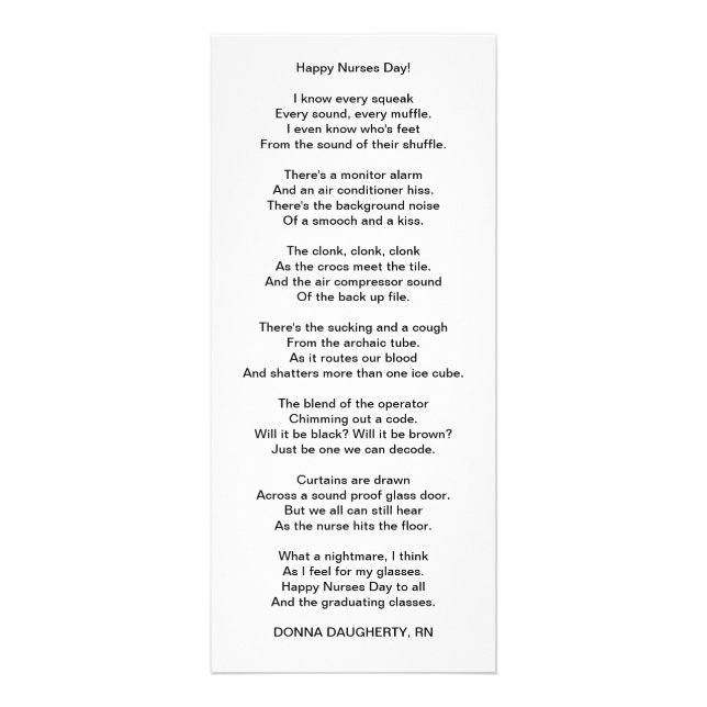 Lycklig vårdar dag! reklamkort (Framsidan)