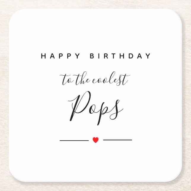 lycklig västerdag till kallaste possor underlägg papper kvadrat (Framsidan)