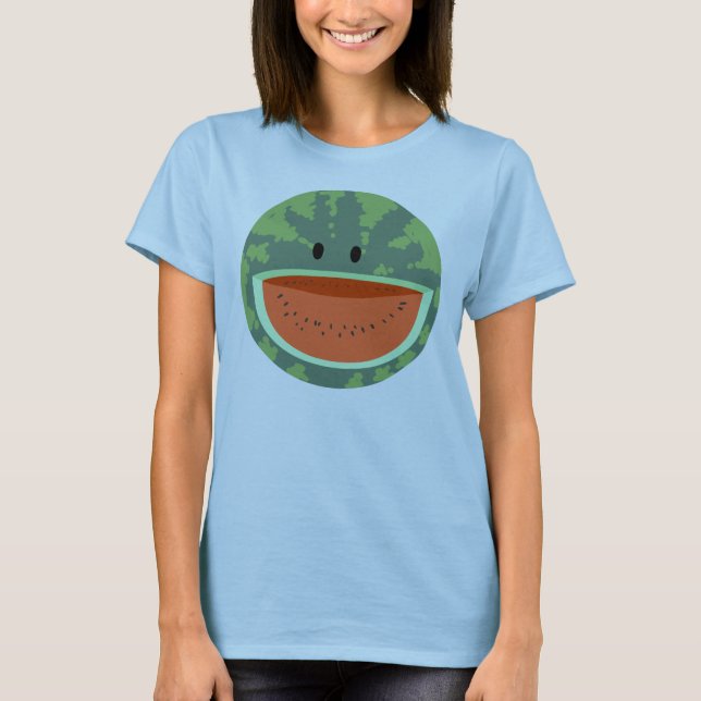 Lycklig vattenmelon t-shirt (Framsida)