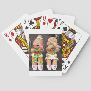 Lycklig vattenmelonvänner spelkort