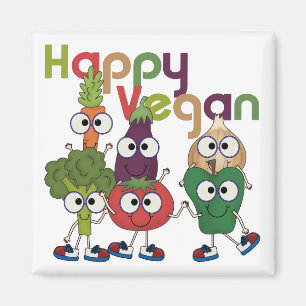 Lycklig Vegan Magnet