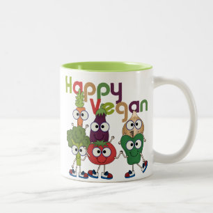 Lycklig Vegan Två-Tonad Mugg