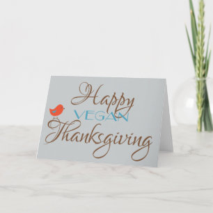 Lycklig Veganthanksgiving Helgkort