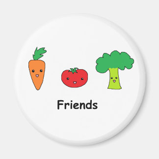Lycklig Vegetabiliska vänner Magnet