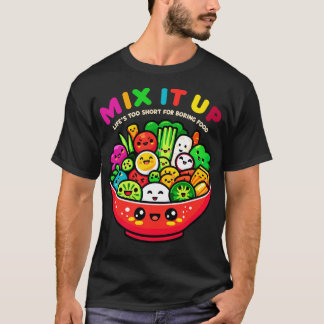 Lycklig Veggies Salad Bowl Cute Kawaii Vegetarian T Shirt