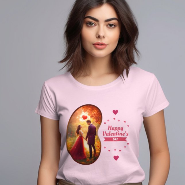 Lycklig Velentins dag - passionerade Flames Kärlek T Shirt (Skapare uppladdad)