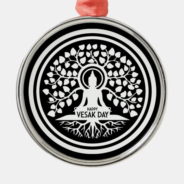 Lycklig Vesak-dagen Julgransprydnad Metall (Framsidan)