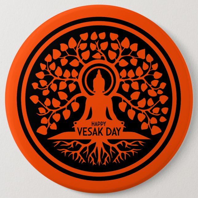 Lycklig Vesak-dagen Knapp (Framsida)
