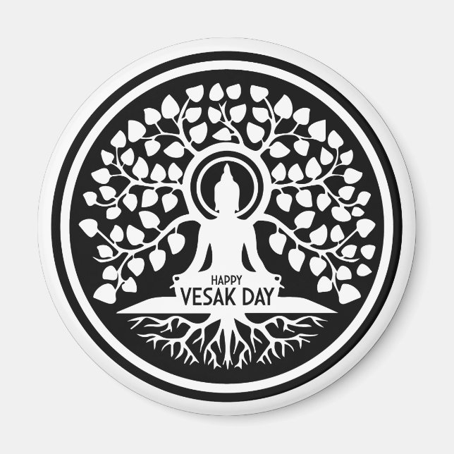 Lycklig Vesak-dagen Magnet (Framsidan)