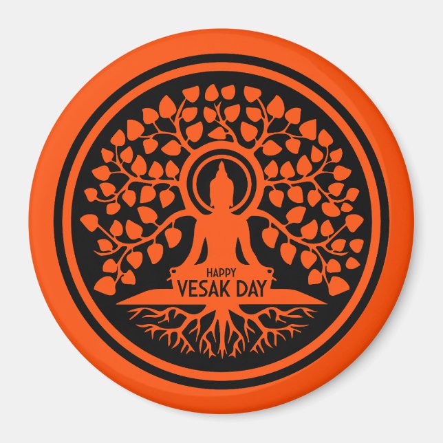 Lycklig Vesak-dagen Magnet (Framsidan)