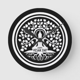 Lycklig Vesak-dagen Rund Klocka
