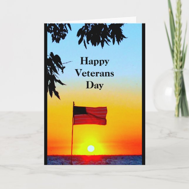 Lycklig veterandagen - Tack för din tjänst Kort (Framsida)