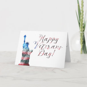 Lycklig veteranernas dag (frihetsbokeh) kort