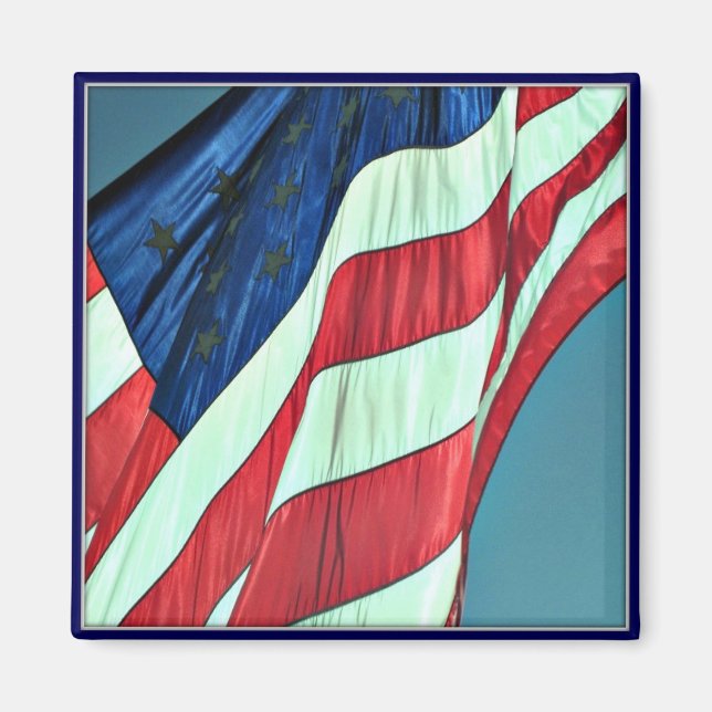Lycklig Veterans Day, Amerikanska Flagga - Magnet (Framsidan)