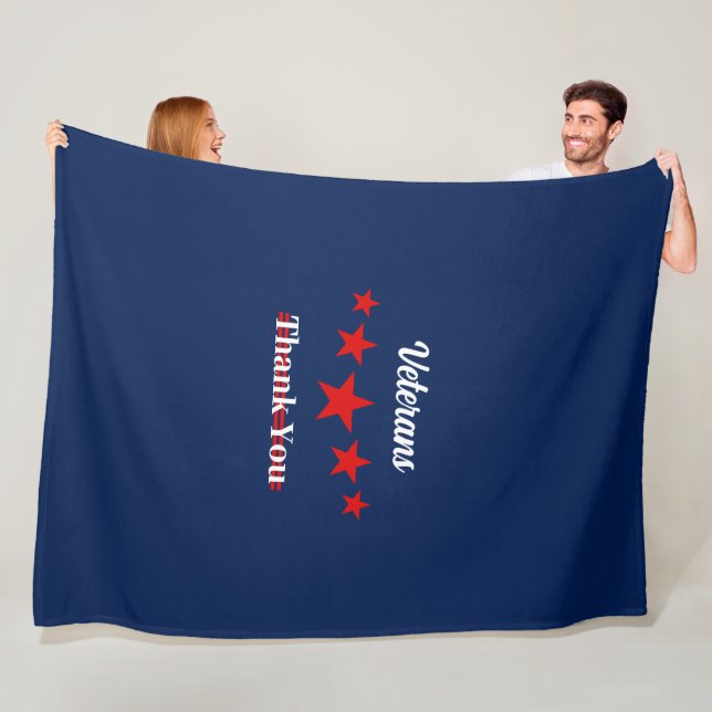 Lycklig veterans Day Fleecefilt (På plats)