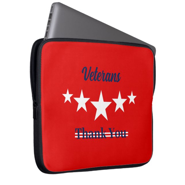 Lycklig veterans Day Laptop Fodral (Framsidan Höger)