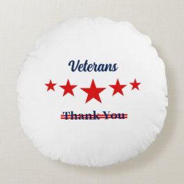 Lycklig veterans Day Rund Kudde