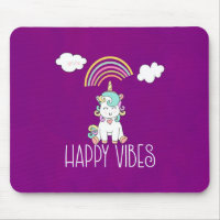 Lycklig Vibes Cute Smiling Unicorn