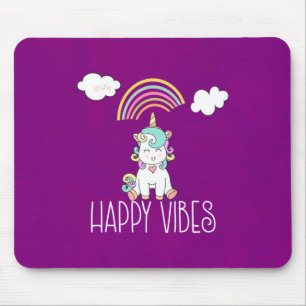 Lycklig Vibes Cute Smiling Unicorn Musmatta