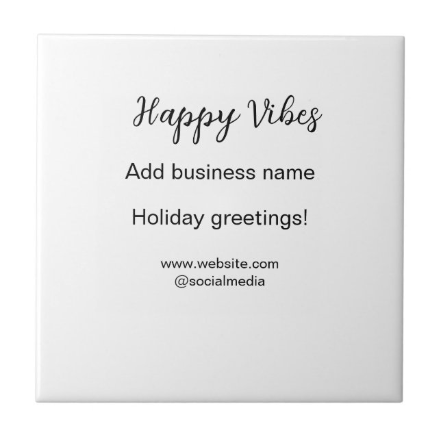 Lycklig vibes God jul på helgdag Kakelplatta (Framsidan)