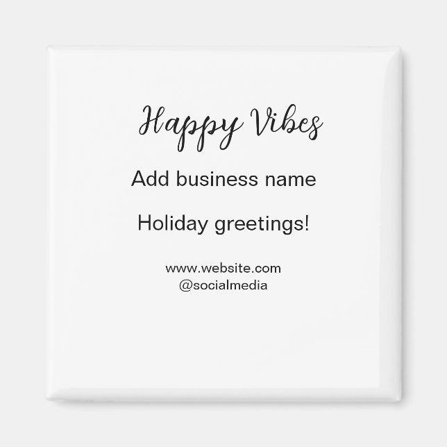 Lycklig vibes God jul på helgdag Magnet (Framsidan)