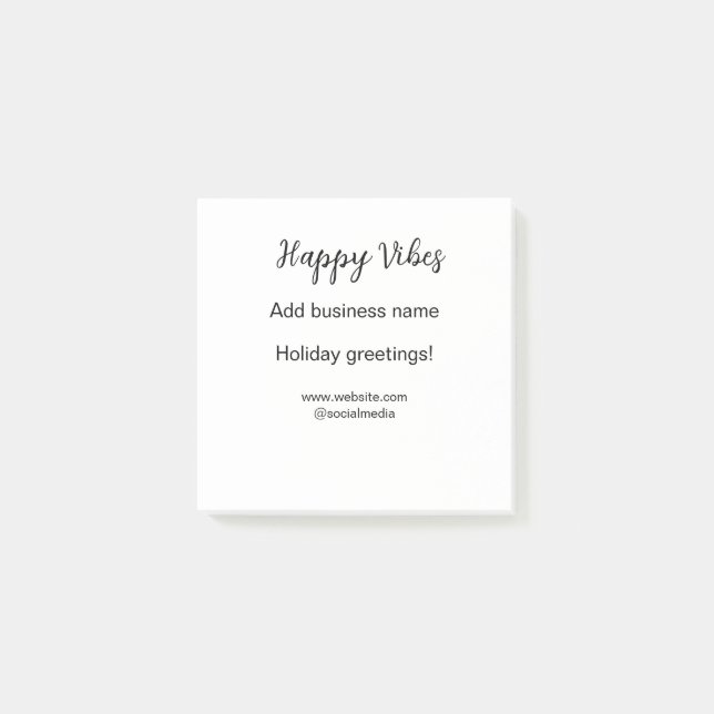 Lycklig vibes God jul på helgdag Post-it Block (Framsida)