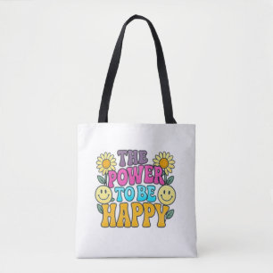 Lycklig Vibes Tote Bag Tygkasse