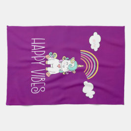 Lycklig Vibes Typografi Fantastisk Rainbow & Unico Kökshandduk