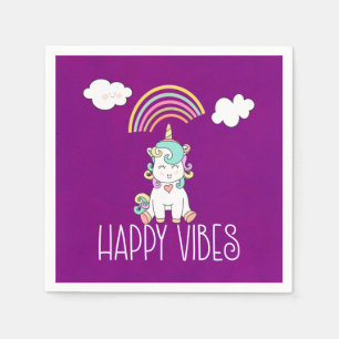 Lycklig Vibes Typografi Fantastisk Rainbow & Unico Pappersservett