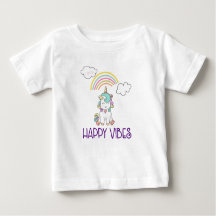 Lycklig Vibes Typography Cute Smiling Unicorn