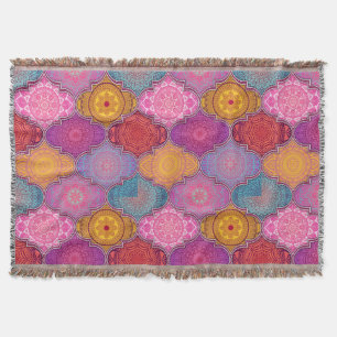 Lycklig vibrerande stam- bohemisk kastfilt filt