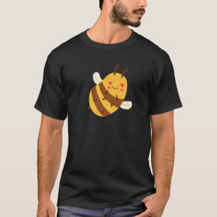 Lycklig Vild Humla Heart Öga Kärlek Flo T Shirt