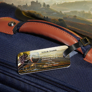 Lycklig Vin ThGoded Cheers Luggage Tag Bagagebricka