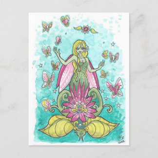 Lycklig Vingar Fairy + Butterflies Fantasy Art Pri Vykort