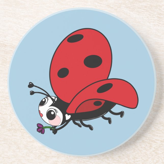 Lycklig Vingar Ladybug Underlägg (Framsidan)