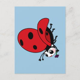 Lycklig Vingar Ladybug Vykort