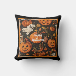 Lycklig Vintage Halloween-samling Kudde