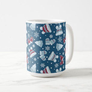 Lycklig vinter kaffemugg