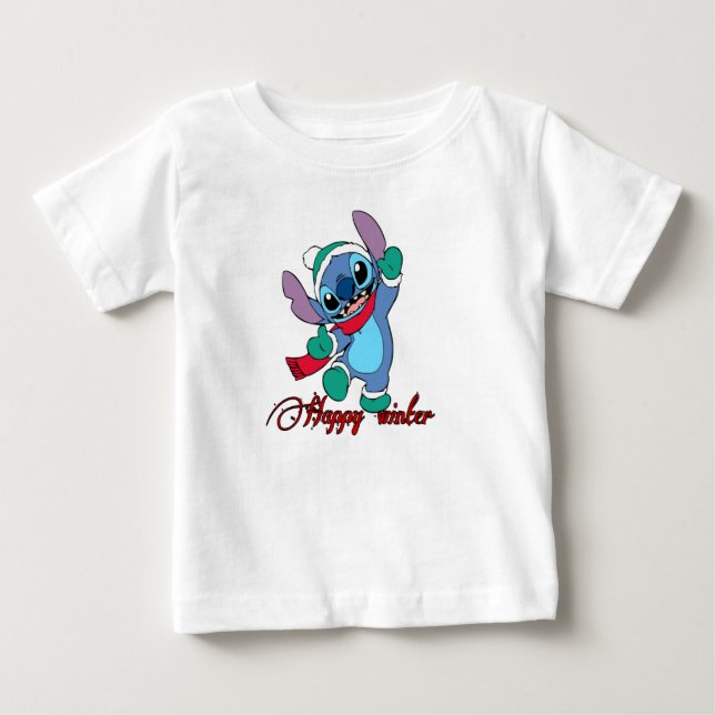 Lycklig vintersäsong t shirt (Framsida)