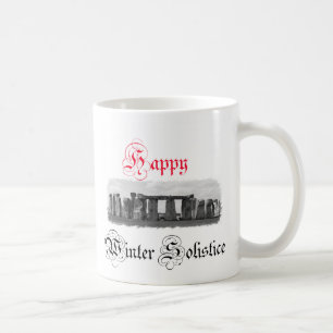 Lycklig vinterSolstice Stonehenge Kaffemugg