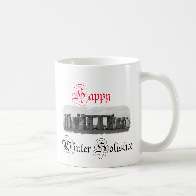Lycklig vinterSolstice Stonehenge Kaffemugg (Höger)