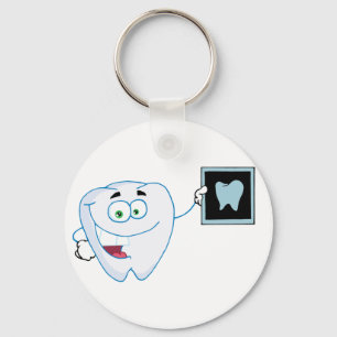 Lycklig vittand Keychain Nyckelring