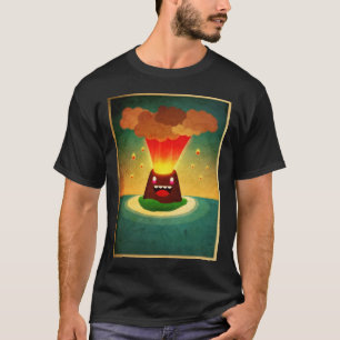 Lycklig vulkan, lycklig utslagsplats t shirt