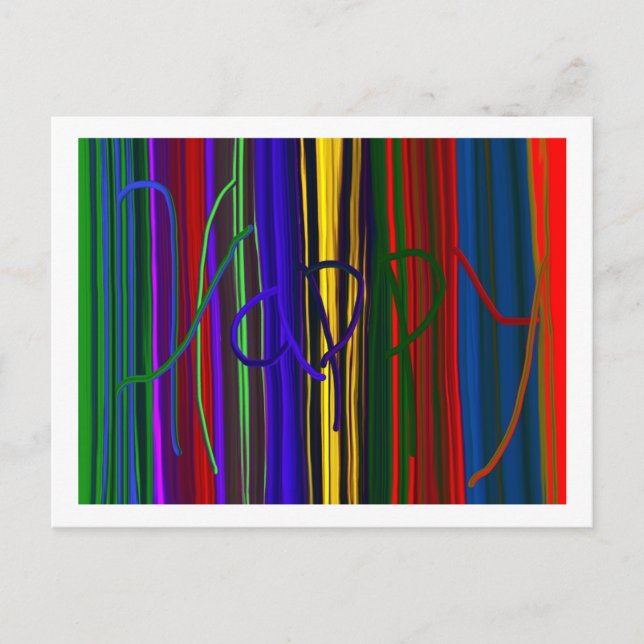 Lycklig ~ vykort (Framsida)