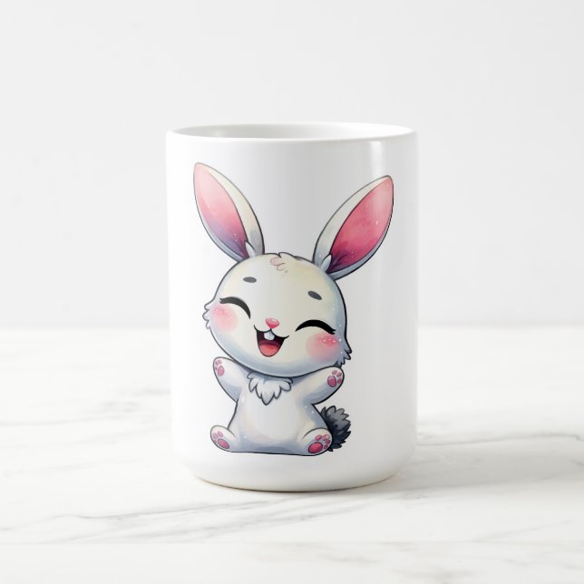 Lycklig Watercolor Bunny Kaffemugg (Center)