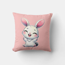Lycklig Watercolor Bunny Kudde
