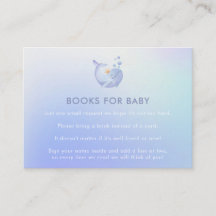 Lycklig Watercolor Whale Bokar for Baby Shower Oce